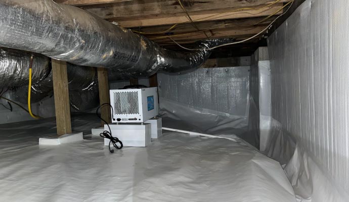 Installed dehumidifier system