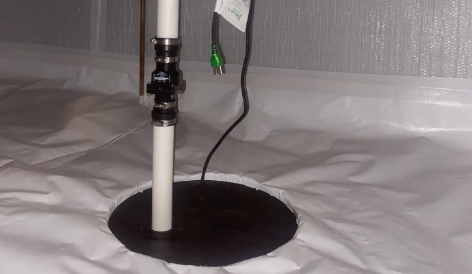 Installed sump-pump