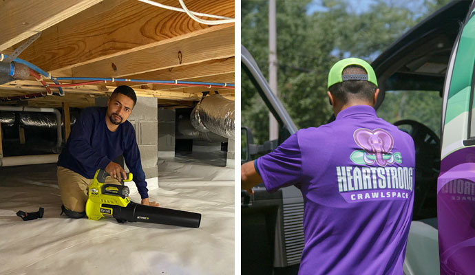 Collage of crawl space services